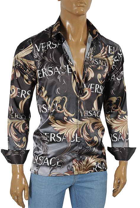 3x versace shirt|Versace men's shirts.